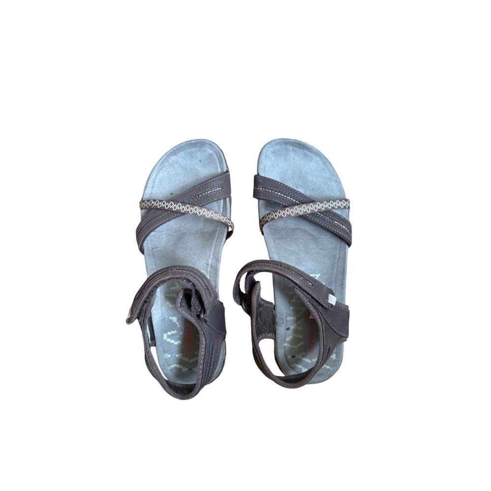 Merrell‎ Terran Ari Lattice Sandals Womens 8 Dark Earth Brown Hiking J55304